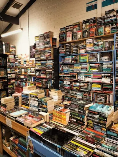 Towering stacks of books