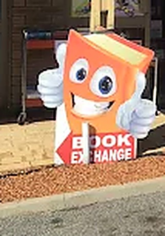 Mandurah Central Book Exchange friendly book mascot